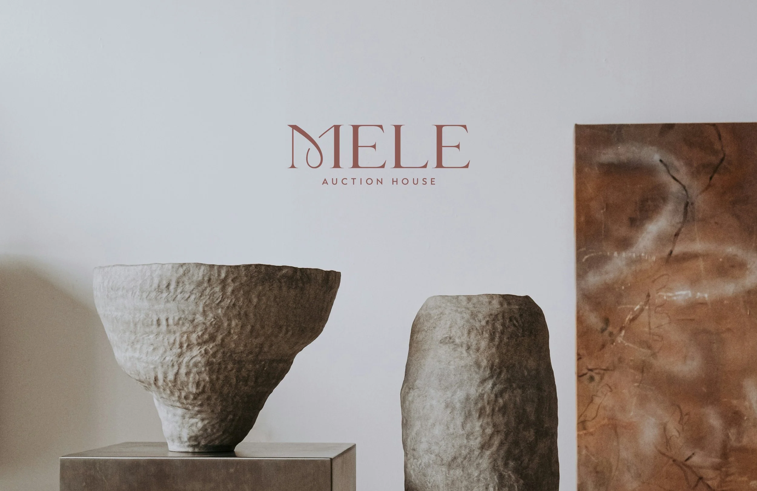 Mele Auctions brand identity by Ditto Creative, creative branding agency for boutique businesses