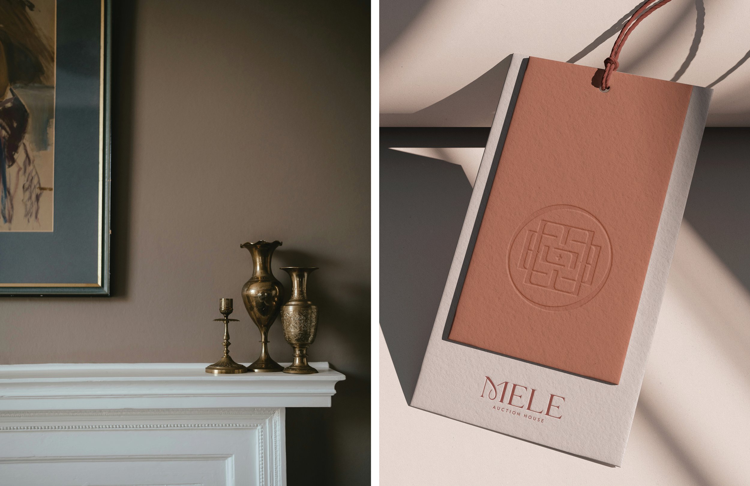 Mele Auctions brand identity by Ditto Creative, creative branding agency for boutique businesses