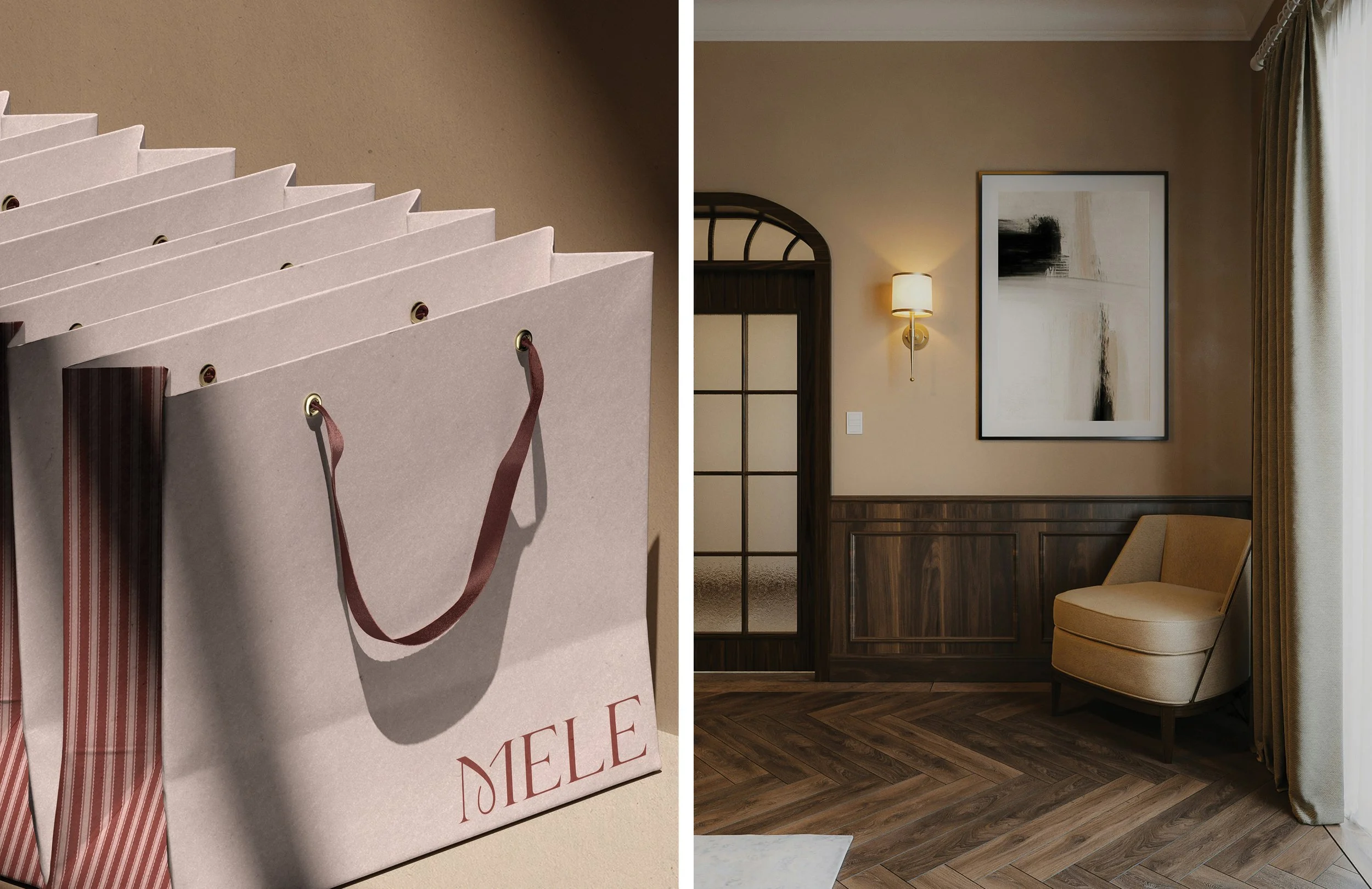 Mele Auctions brand identity by Ditto Creative, creative branding agency for boutique businesses