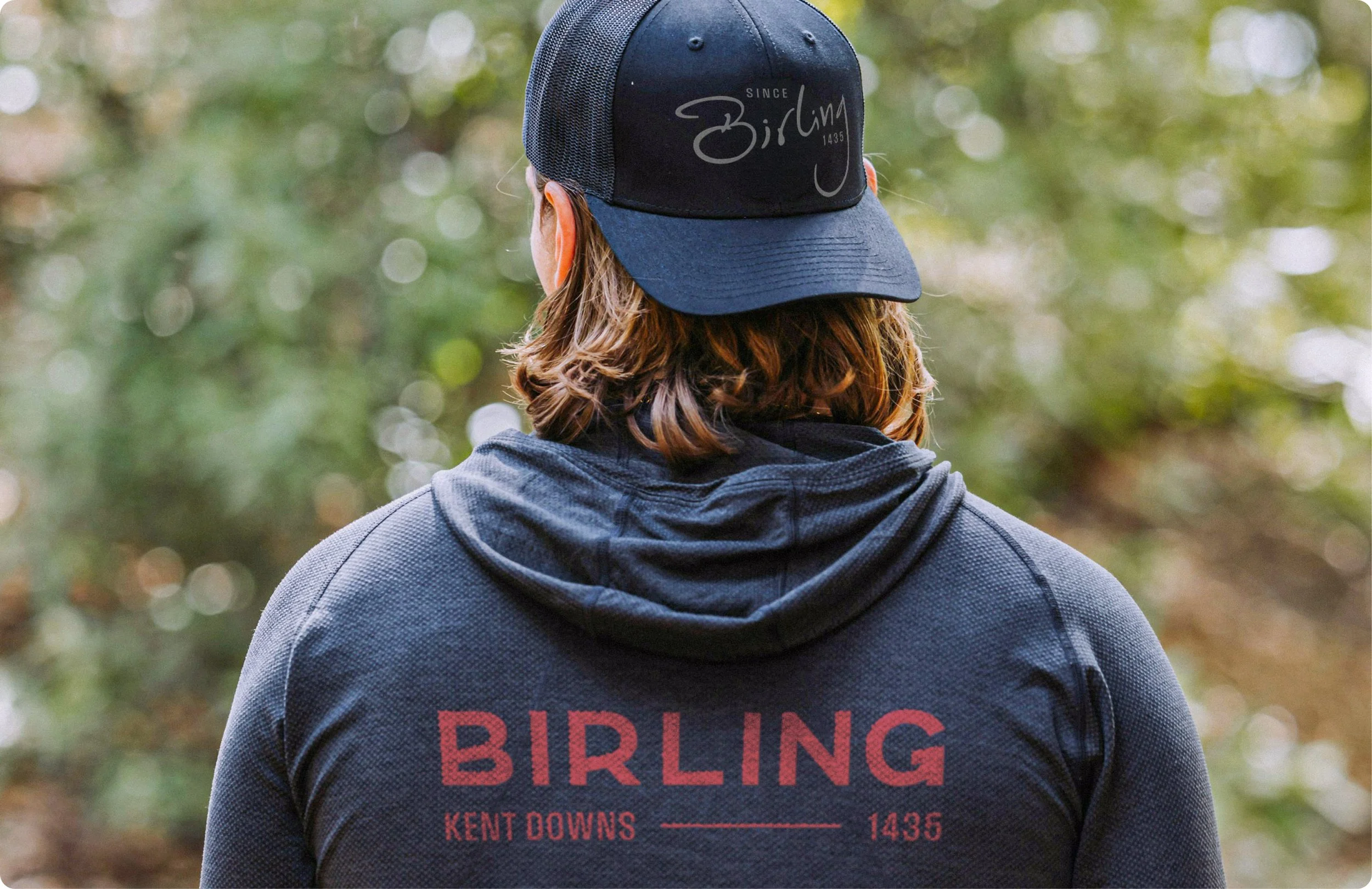 Birling Estate branded cap and hoodie, designed for Birling Estate by Ditto Creative