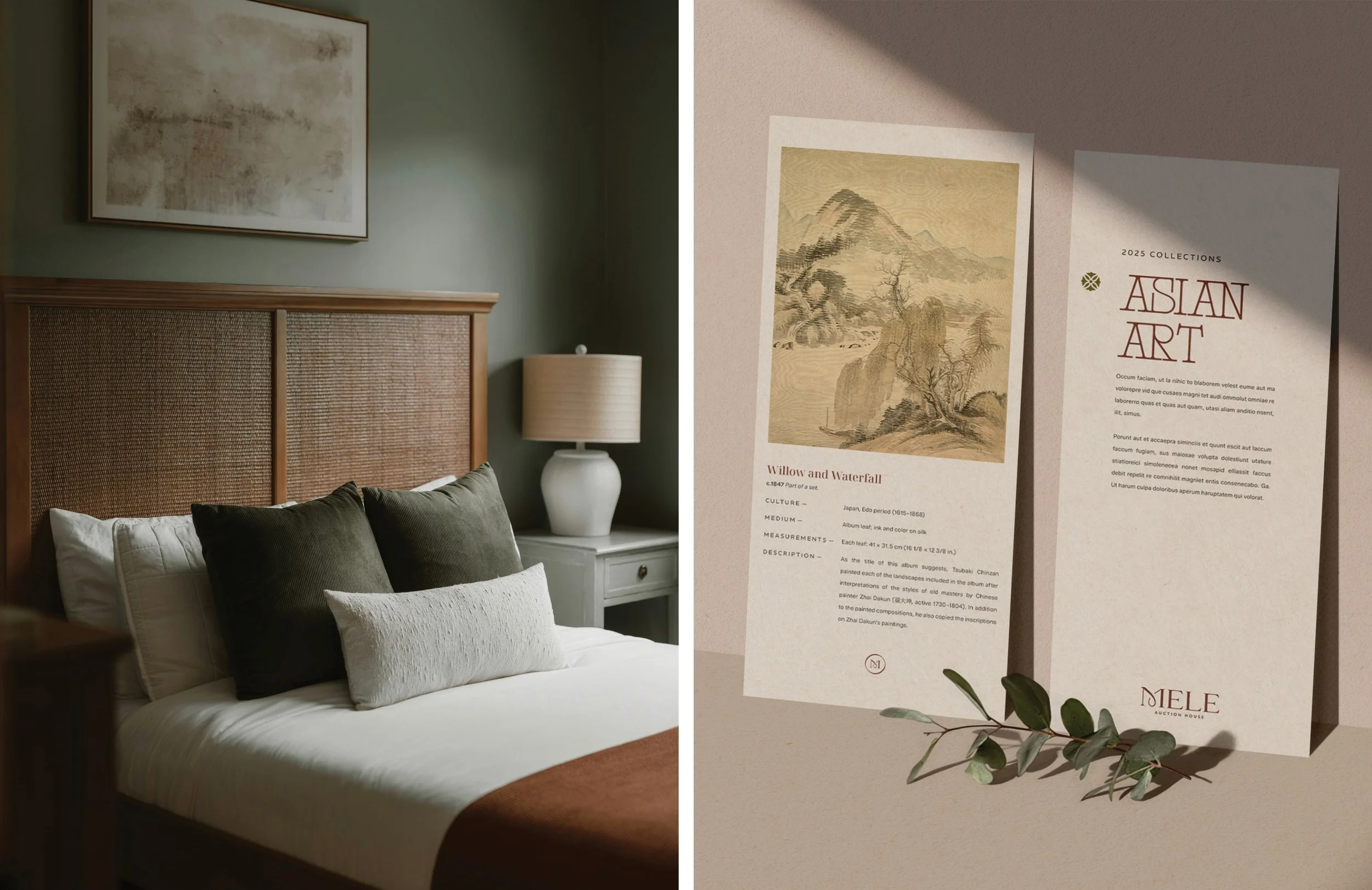 Mele Auctions brand identity by Ditto Creative, creative branding agency for boutique businesses