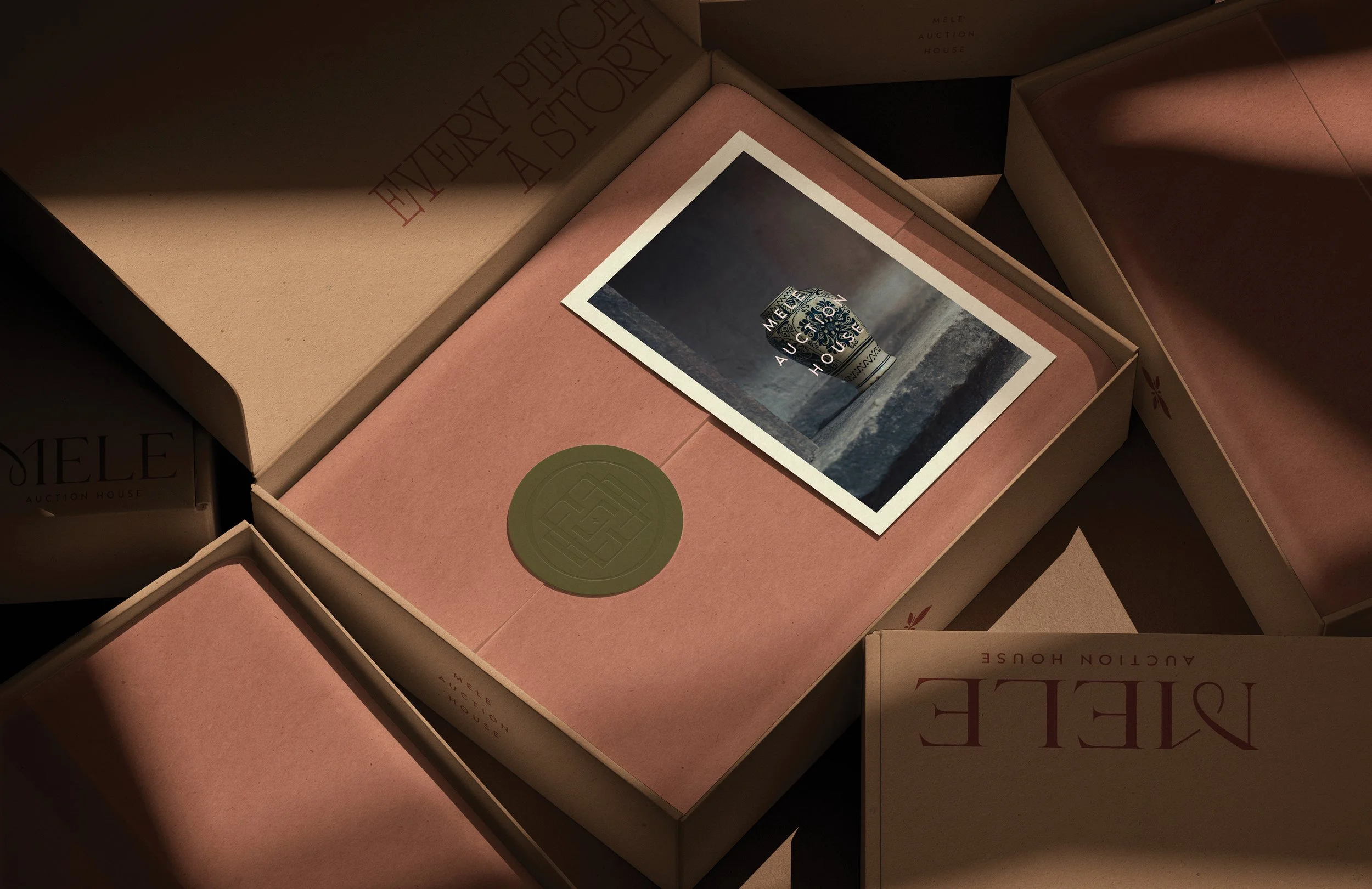 Mele Auctions brand identity by Ditto Creative, creative branding agency for boutique businesses