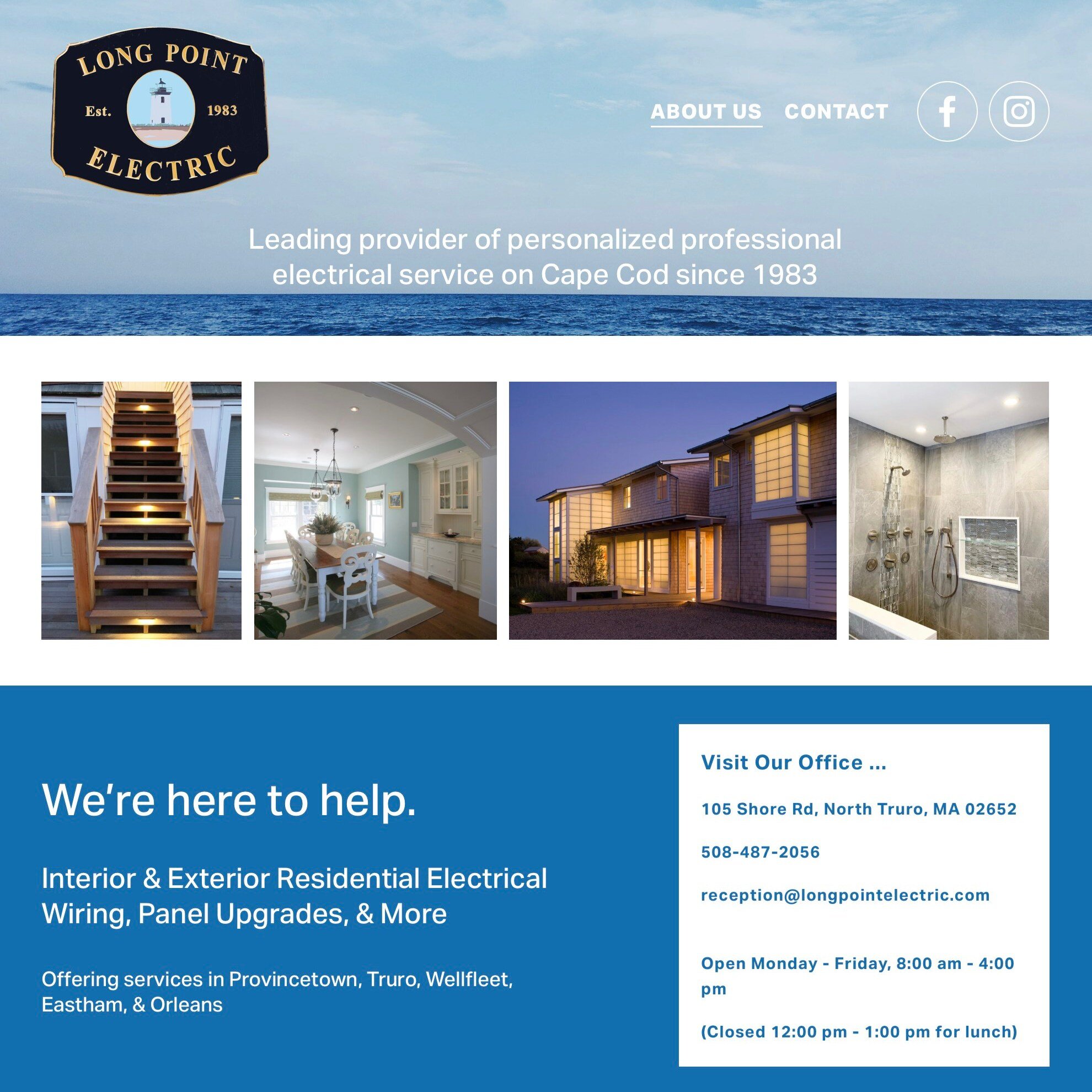 Our new website is now live! Visit LongPointElectric.com for more information ... #LongPointElectric #CapeCod