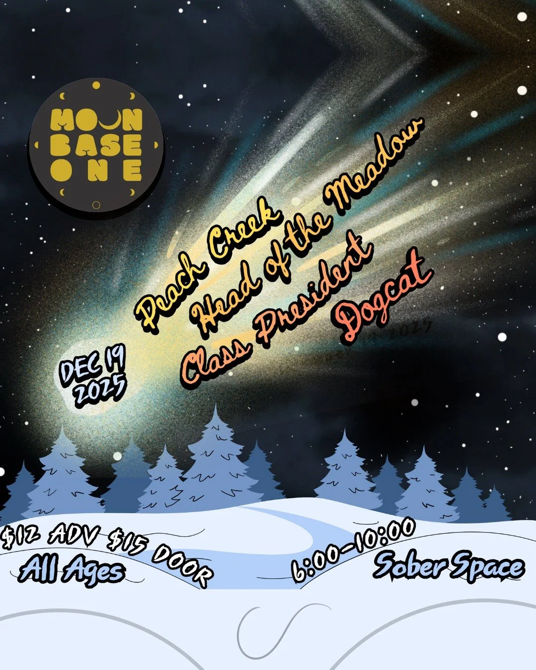 12/19/25 Peach Creek, Head of the Meadow, Class President, Dogcat