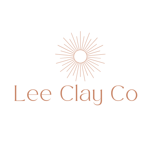 Logo featuring a sun with radiating lines above the text 'Lee Clay Co' in a stylish font.