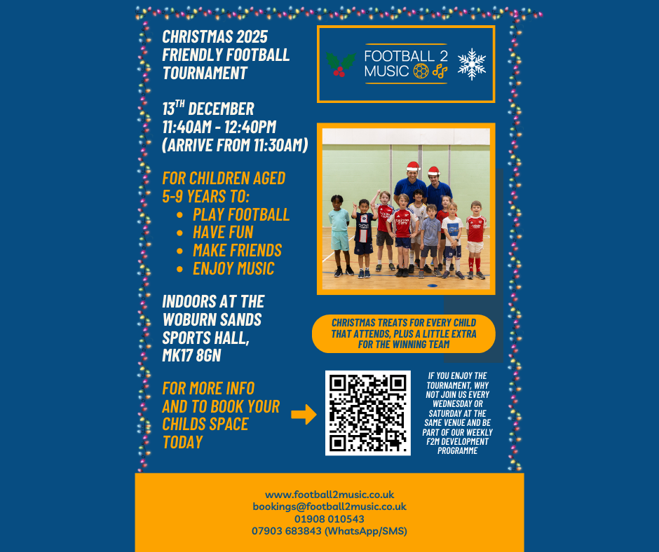 Football 2 Music Mini-Sided Friendly Christmas Tournament