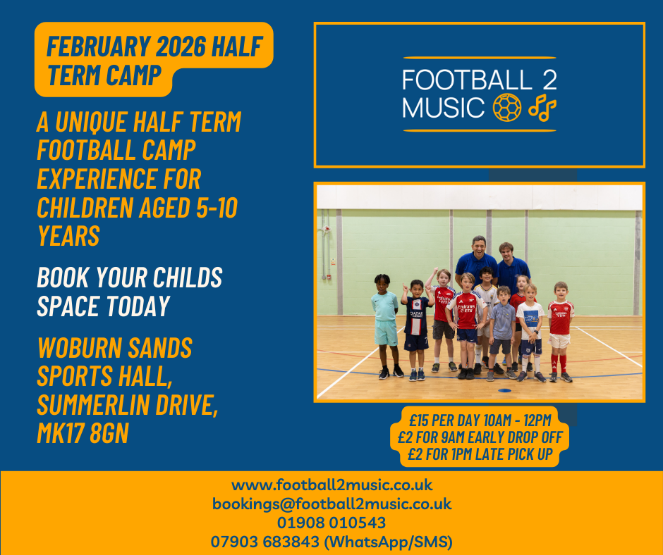 Join us for our February 2026 Half Term Activities — Football 2 Music Ltd