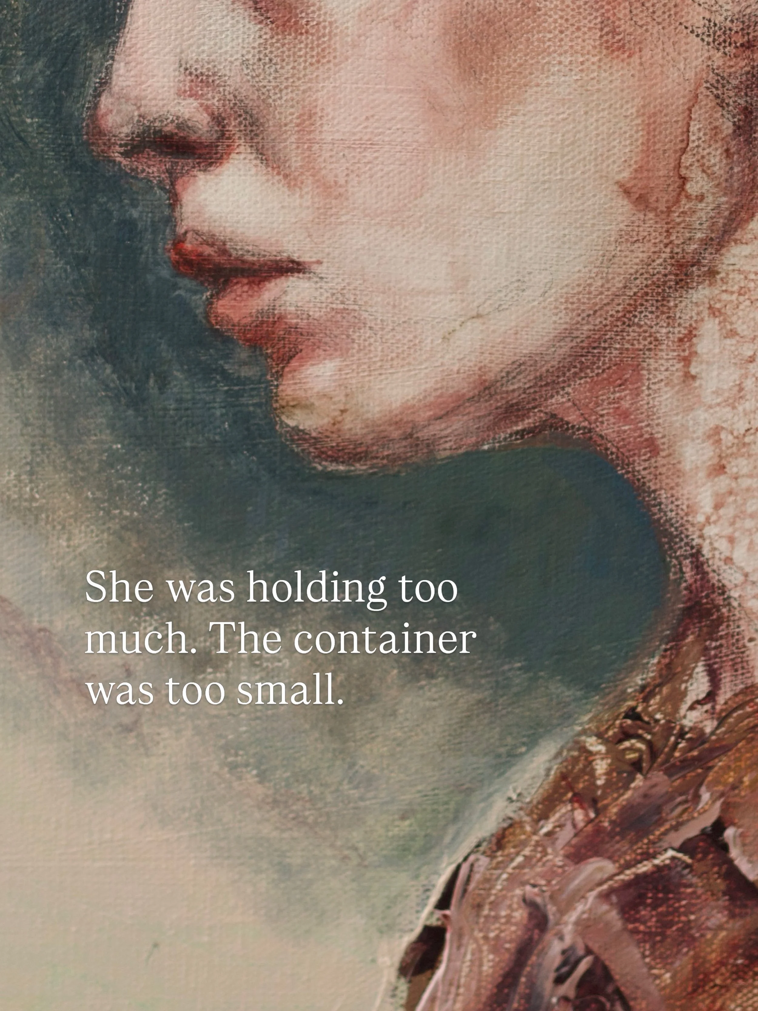 I held on for a very long time to the shape I was told to take. To the expectations and control that kept me safe and small.

&ldquo;Empty Out&rdquo; is an invitation to release the tight grip of our clutching hands. 

This artwork is still available