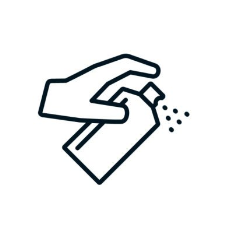 Een hand die poeder op een andere hand strooit.