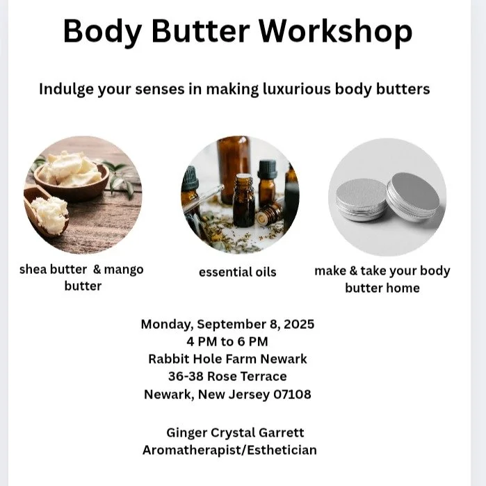 Thank you to all who came out today. Please join us tomorrow for our FREE body butter workshop with Ginger. Monday, Sept 8th from 4pm-6pm. At Rabbit Hole Farm Newark. This workshop is apart of the Harvest Citywide Garden Tour. Please checkout all the