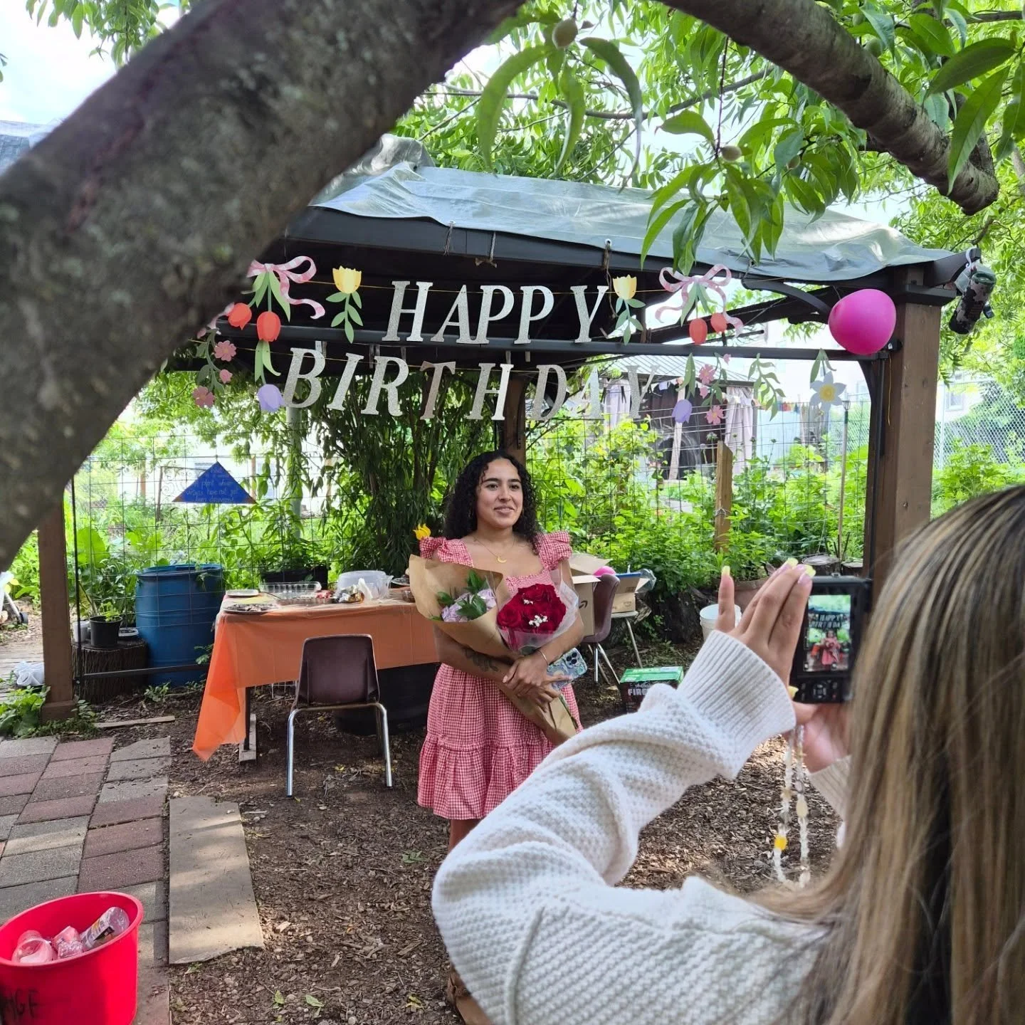A very special birthday! Natalie Hernandez has been one of our volunteers since our humble beginnings .  Thanks Natalie for still coming around and utilizing the space for such a beautiful occasion.  May your life continues flourishing 🙏