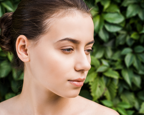 woman looking off to the side