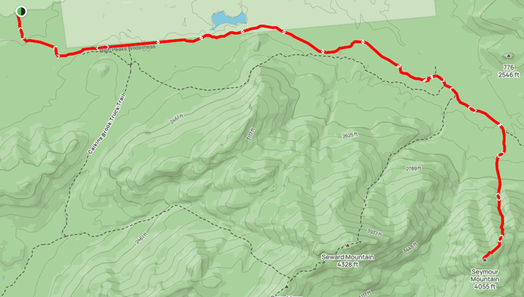 Map of trail to Seymour