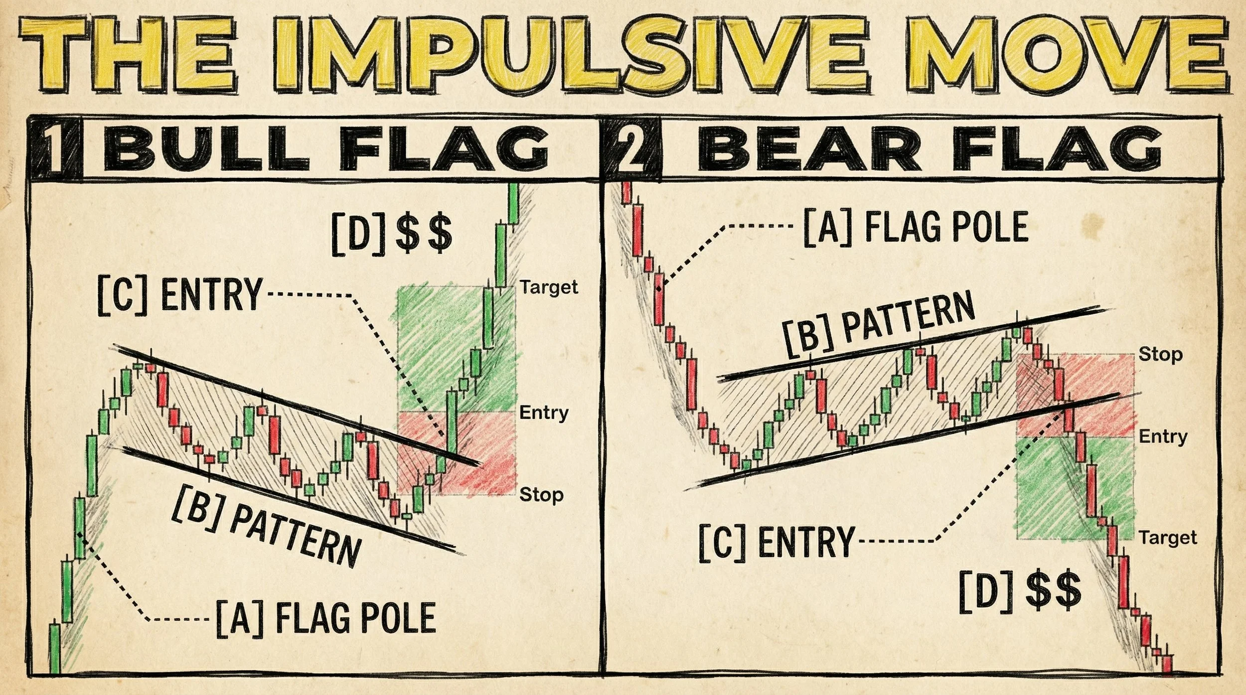 Bull Flag and Bear Flag: How to Actually Trade Them (Step-by-Step)