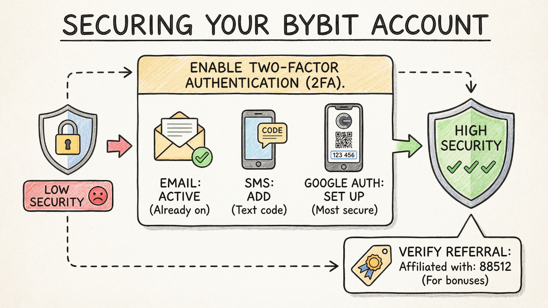 How to secure your Bybit account with 2FA: enable email, SMS text code, and Google Authenticator for high security - complete protection guide