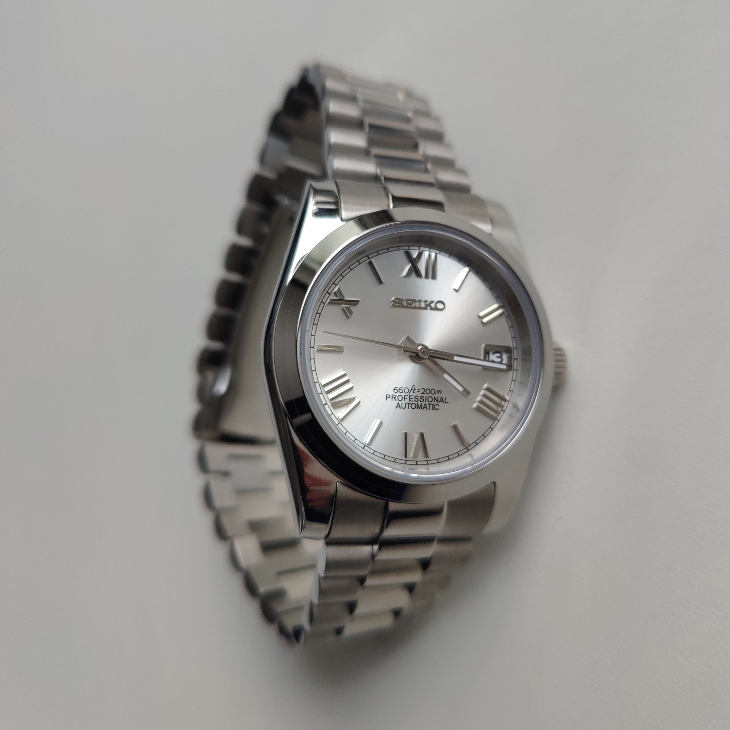 Seiko Mod Datejust Silver Main Showcase