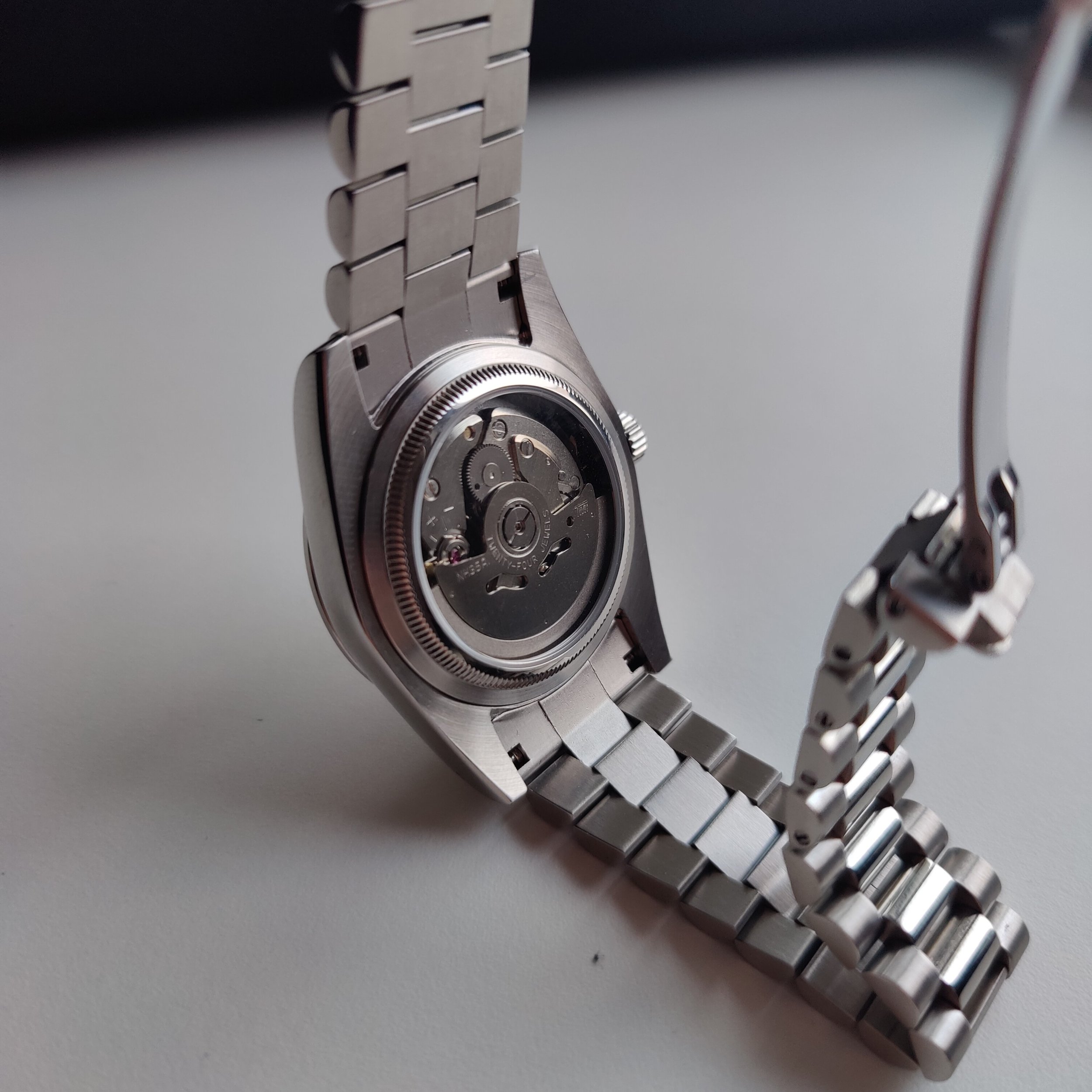 Seiko Mod Datejust Silver Caseback