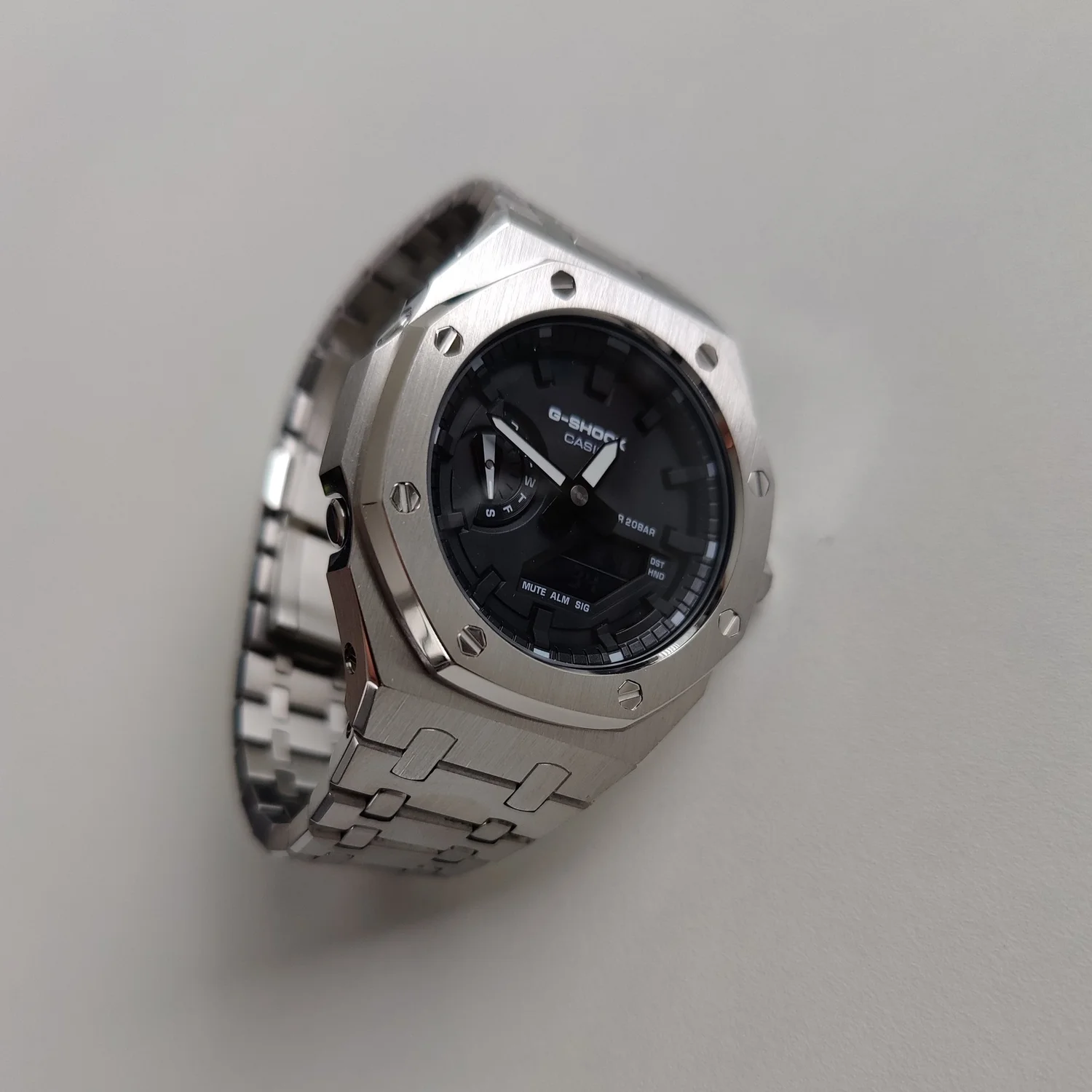 CasiOak Casio G-Shock GA-2100 Silver/Black — Nova Watches Switzerland