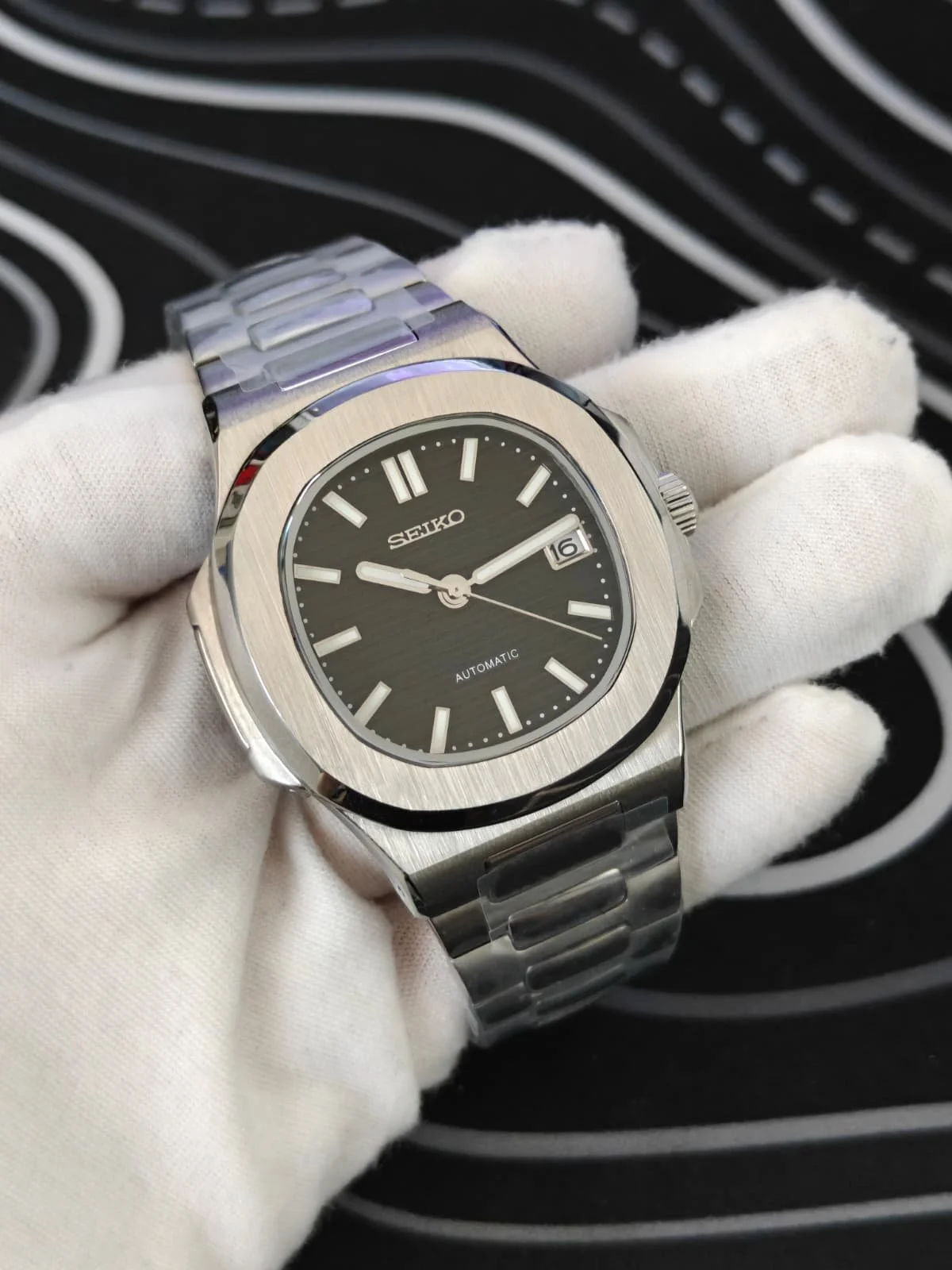 Seiko Mod Automatic NH35 Nautilus Date