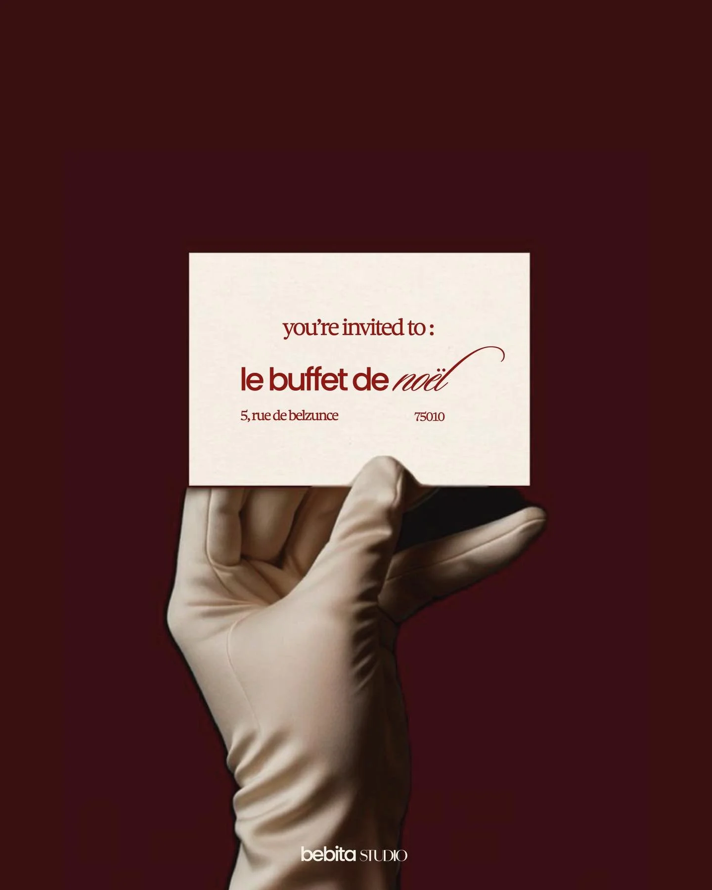 une invitation qui ne se refuse pas 💌

bebita vous invit&eacute; &agrave; son buffet de no&euml;l, retrouvez-nous au 5 rue de belzunce tr&egrave;s bient&ocirc;t&hellip;🛎️

@le.bazar__  @themdesign.studio