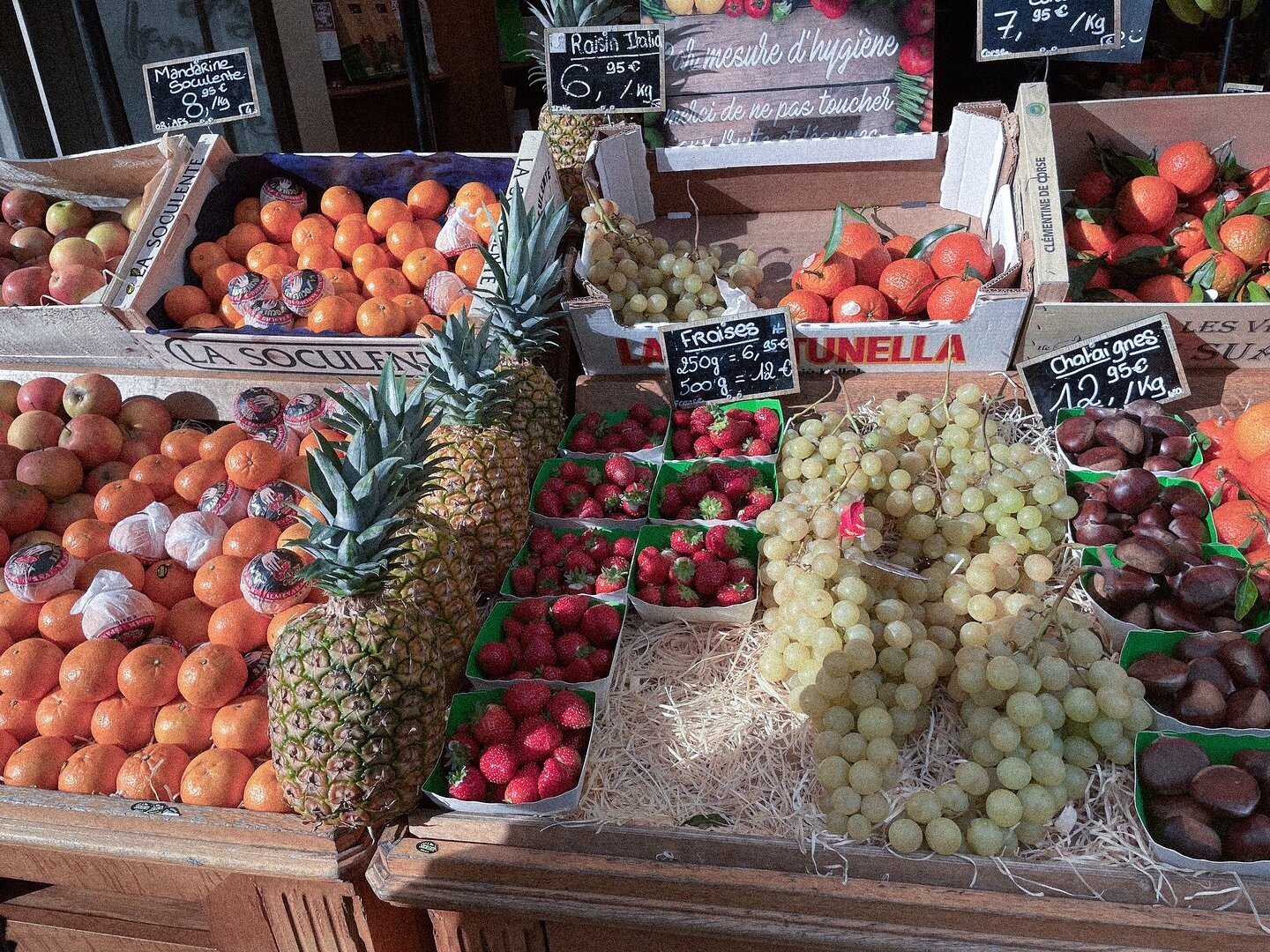 Fruit stand in the Marais