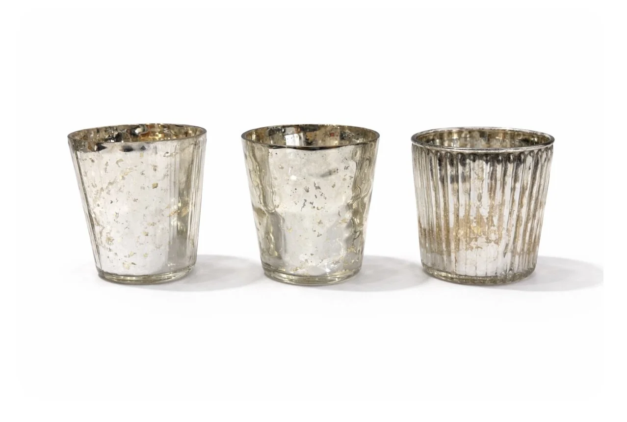 Mercury Glass Votive Trio