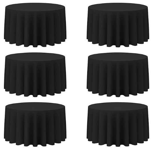 Black Round Linen