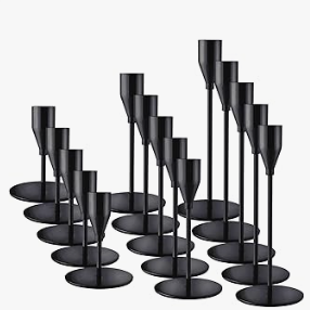 Black Candle Holder Trio