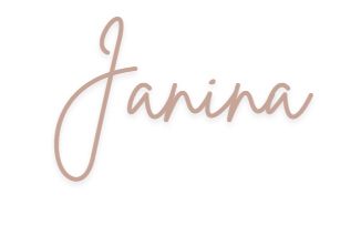 The name 'Janina' written in elegant, cursive script in a light beige color.