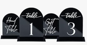 Black Table Numbers