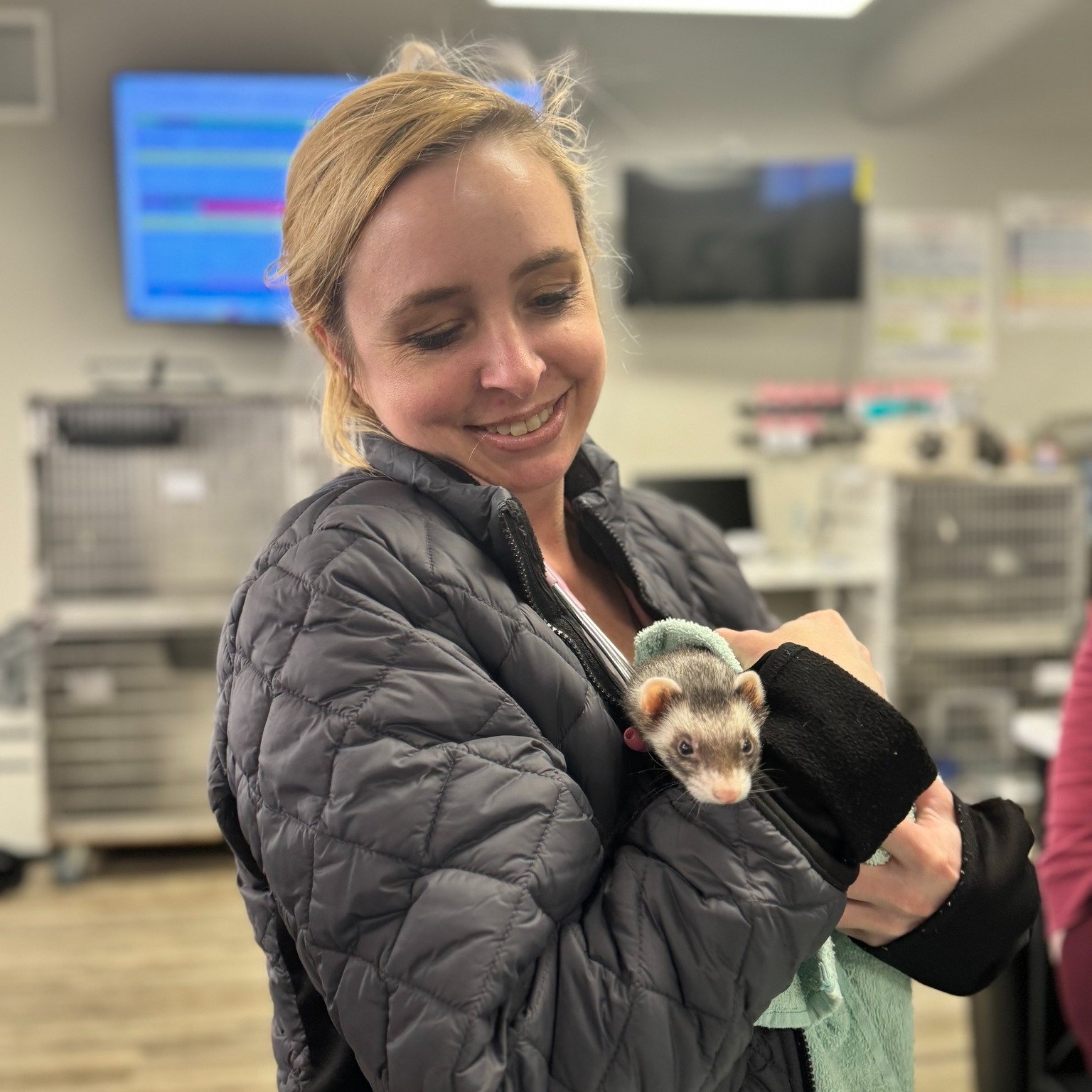 🐾 Meet this adorable patient, Little One, the 7-year-old ferret! 🐾

Little One stole our hearts from the moment she scampered into our clinic! With those playful antics and curious whiskers, she bring joy to everyone they meet. 😍

Though Little On