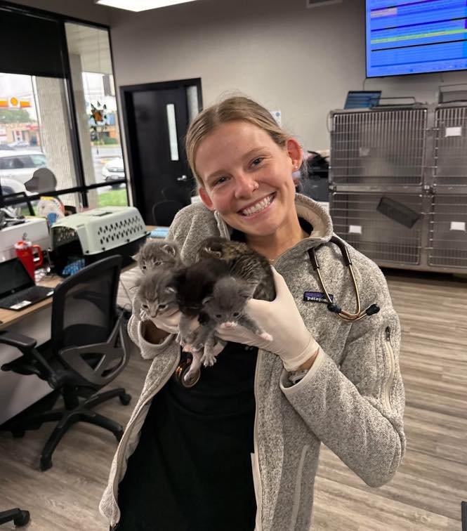 Behind every healthy tail wag, happy purr, and comforting visit is an entire team working together 🤍🐶🐱

From our DVMs and technicians to our client service reps, vet assistants, and support staff, every single role matters in your pet&rsquo;s care