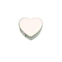 White heart-shaped object on a white background