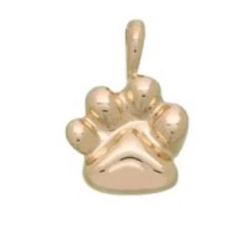 Gold paw print pendant