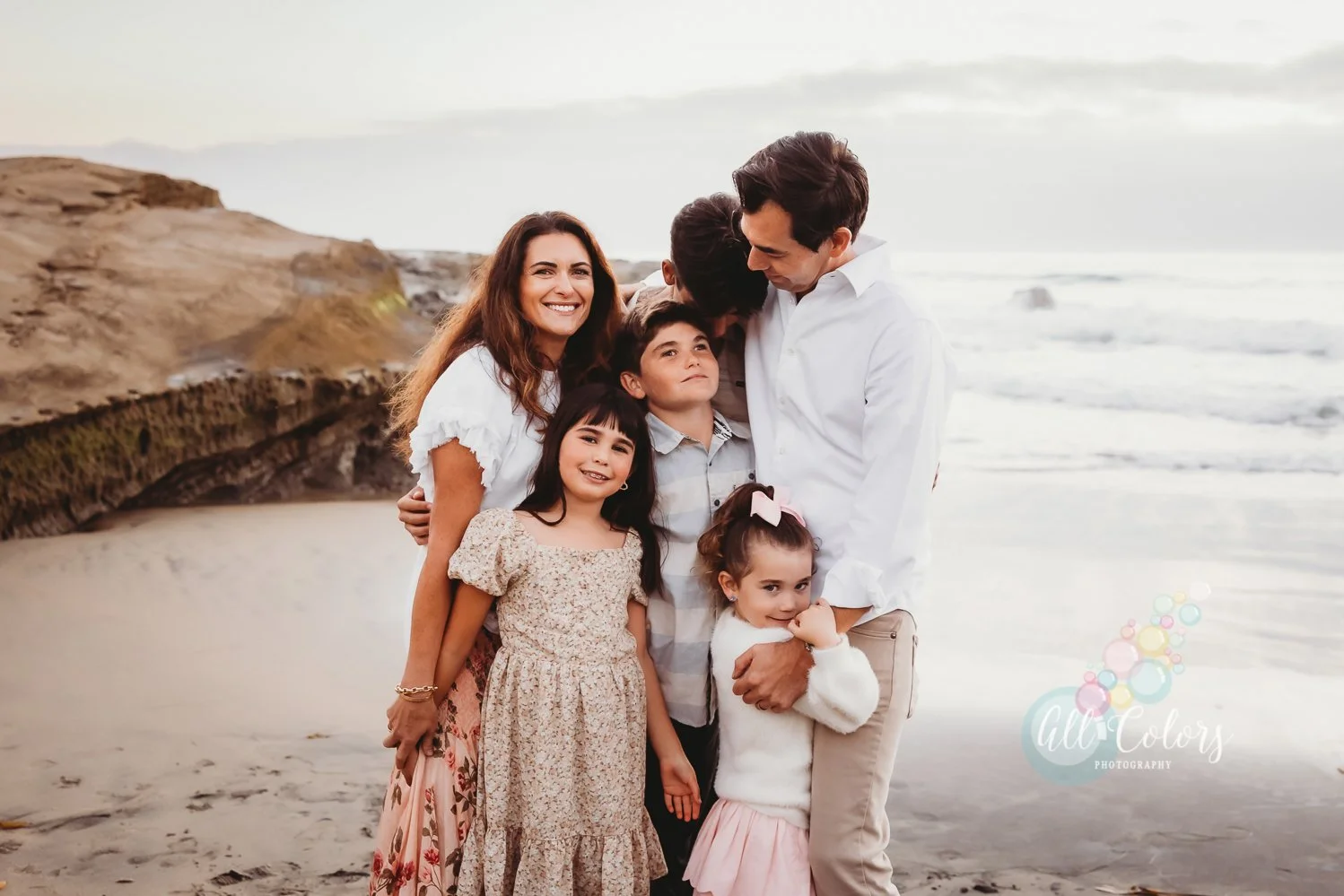 San Diego family on a photoshoot at the beach