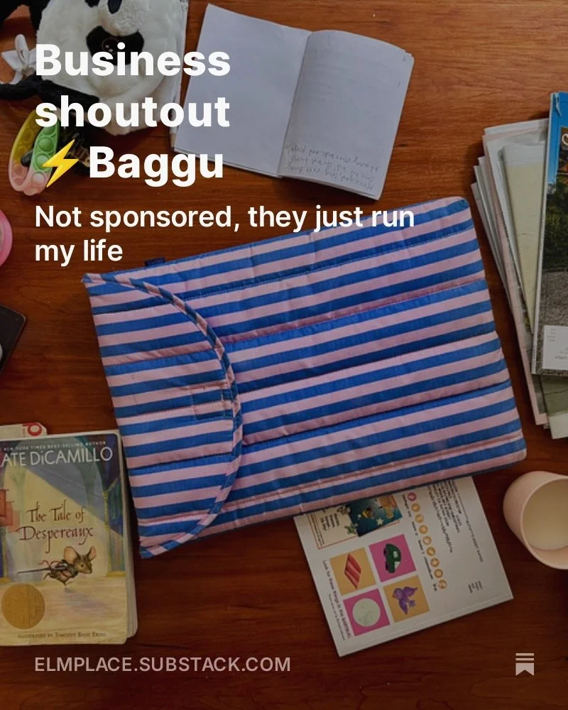 What do I use an absurd amount of Baggu items in my daily life? Find out in our most recent newsletter, where we shine some love on the SF-based, woman-owned company
