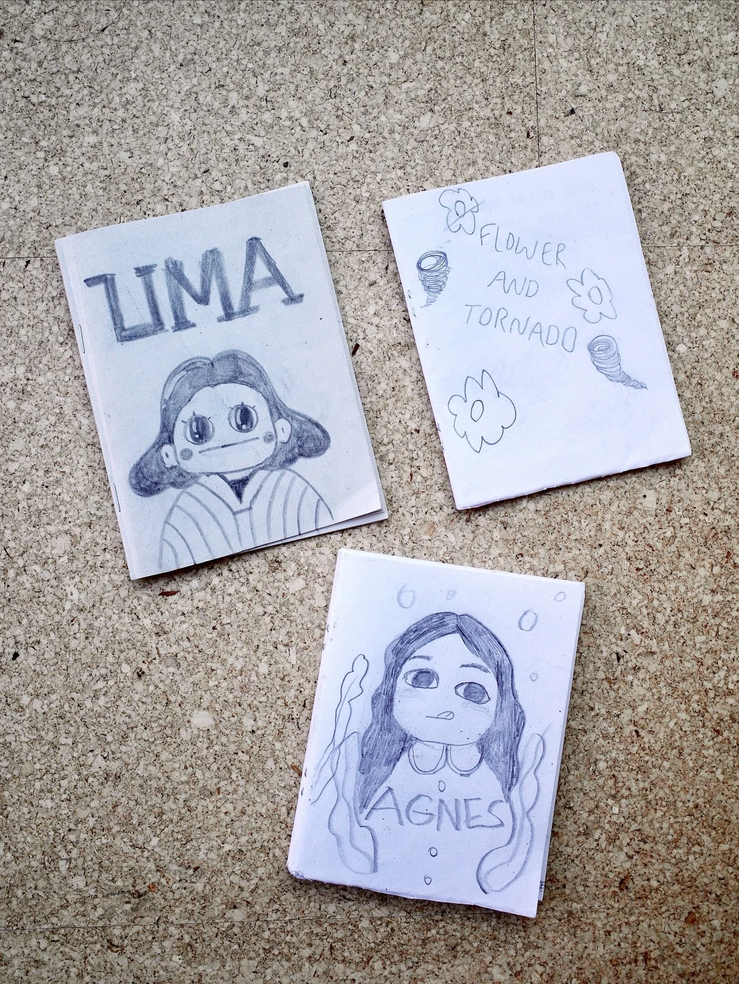 Bo’s daughter Nora introduced us to her mom’s “dummies”! Little booklets like these that @bowru makes as a draft for potential future books. No pressure, lots of creativity.