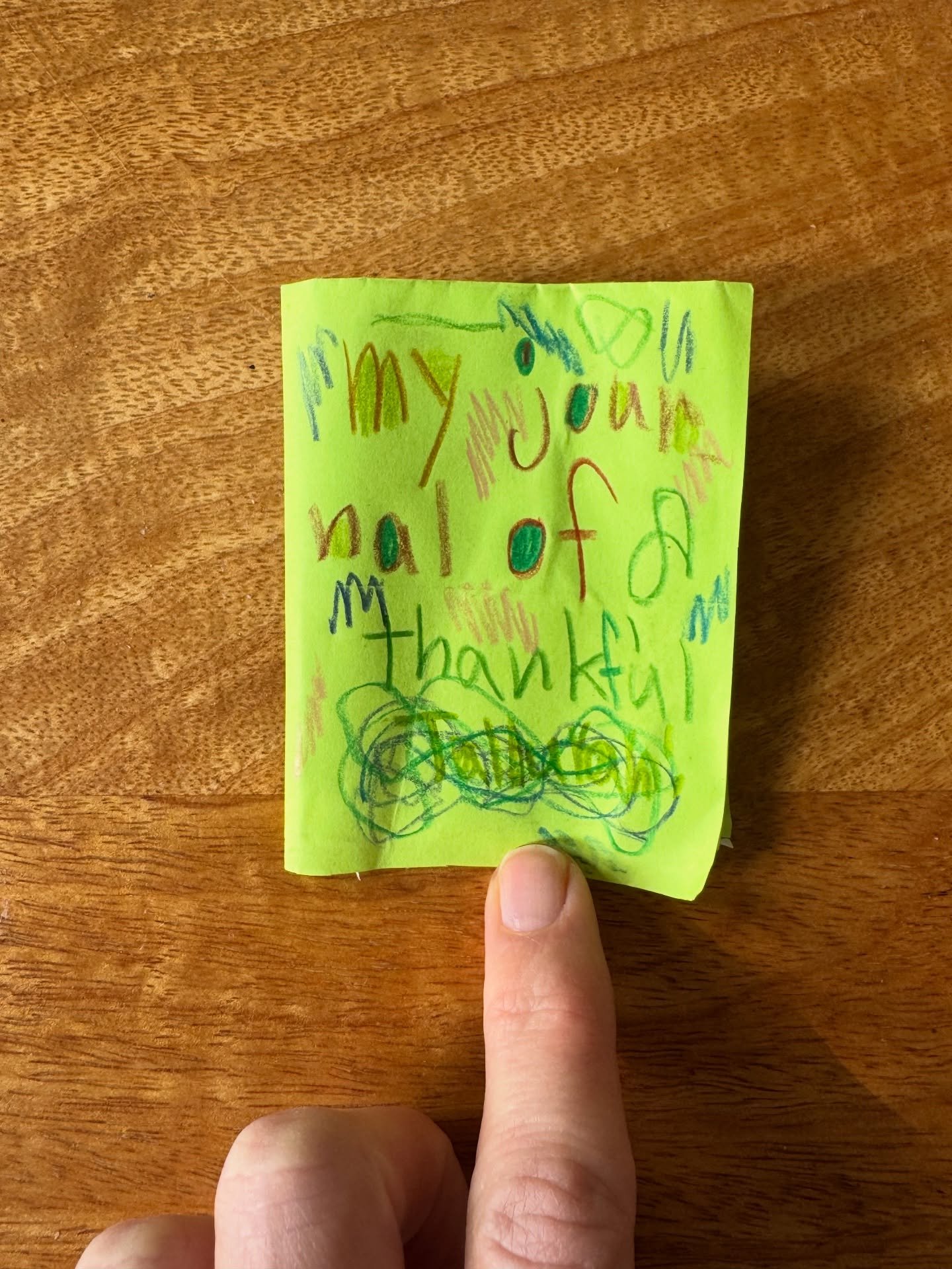 T came home with a tiny gratitude journal she made and I&rsquo;m utterly delighted