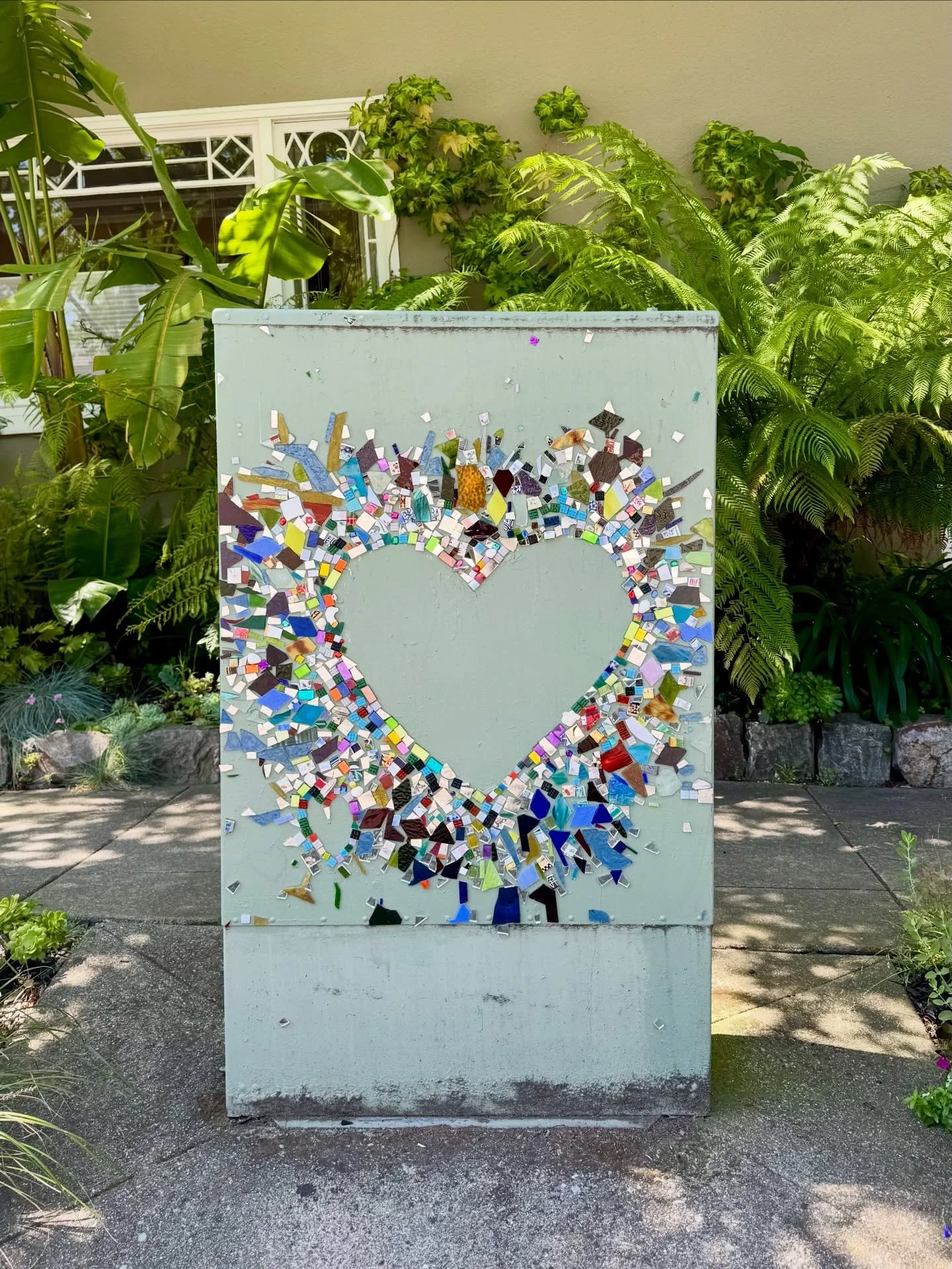 A mosaic on a utility box in my neighborhood. A little glimmer making a walk a little better.