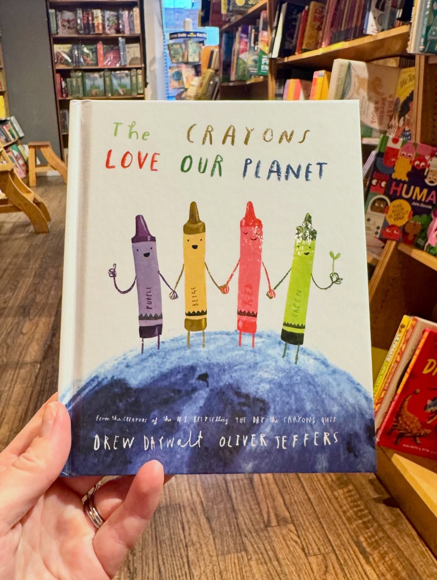 As usual, the crayons know what&rsquo;s up. Thanks @drewdaywalt and @oliverjeffers for helping our kids appreciate our planet.