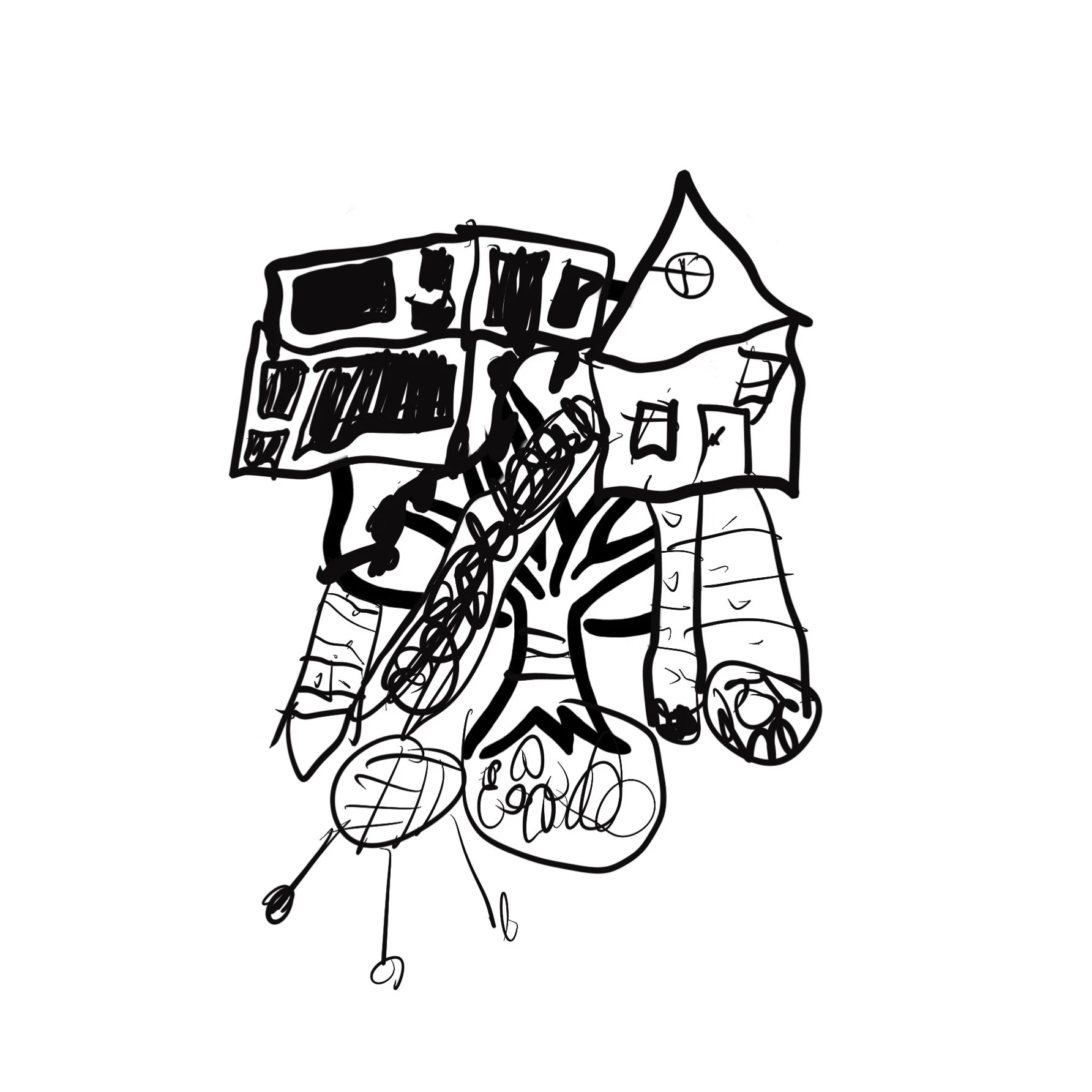 T felt that the Elm Place logo needed a tree house (and a swing, ladder, tunnel, trampoline, and multiple bedrooms)