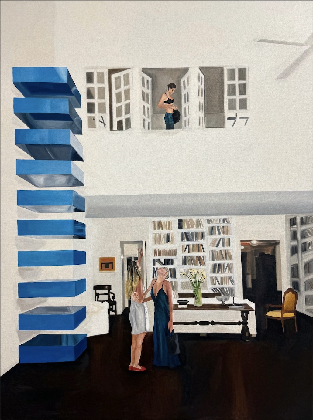 "Things Are Looking Up" (2025). Oil on canvas. 30 x 40 inches.