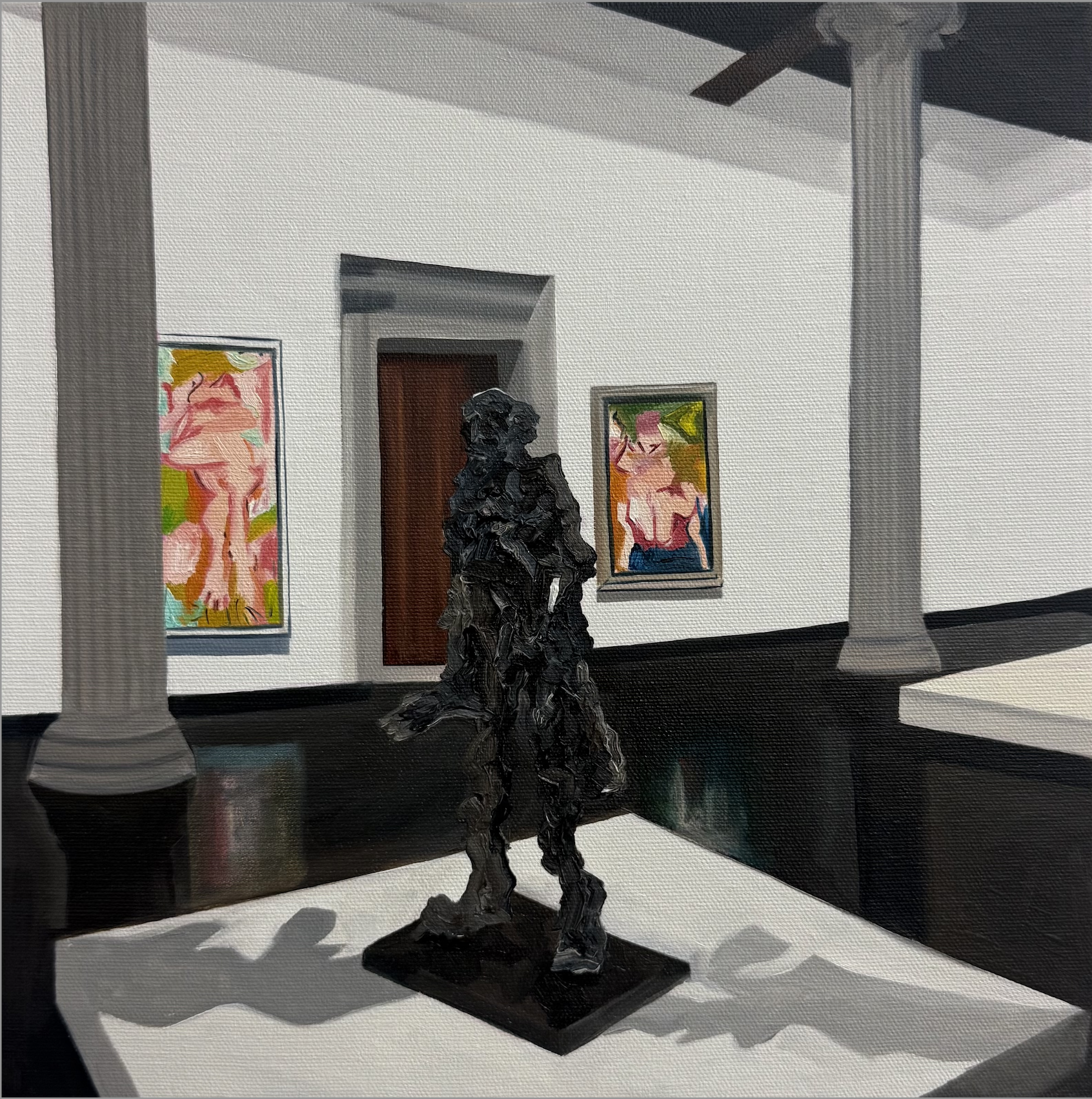 "Clamdigger / L'italia" (2025). Oil on canvas. 12 x 12 inches.