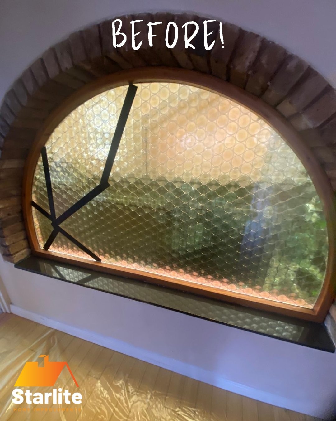 Before &rarr; After

This arched window had failed glazing and cracked glass, making the space uncomfortable and inefficient.

We replaced it with a bespoke, energy-efficient unit that kept the original brick arch and completely refreshed the look in
