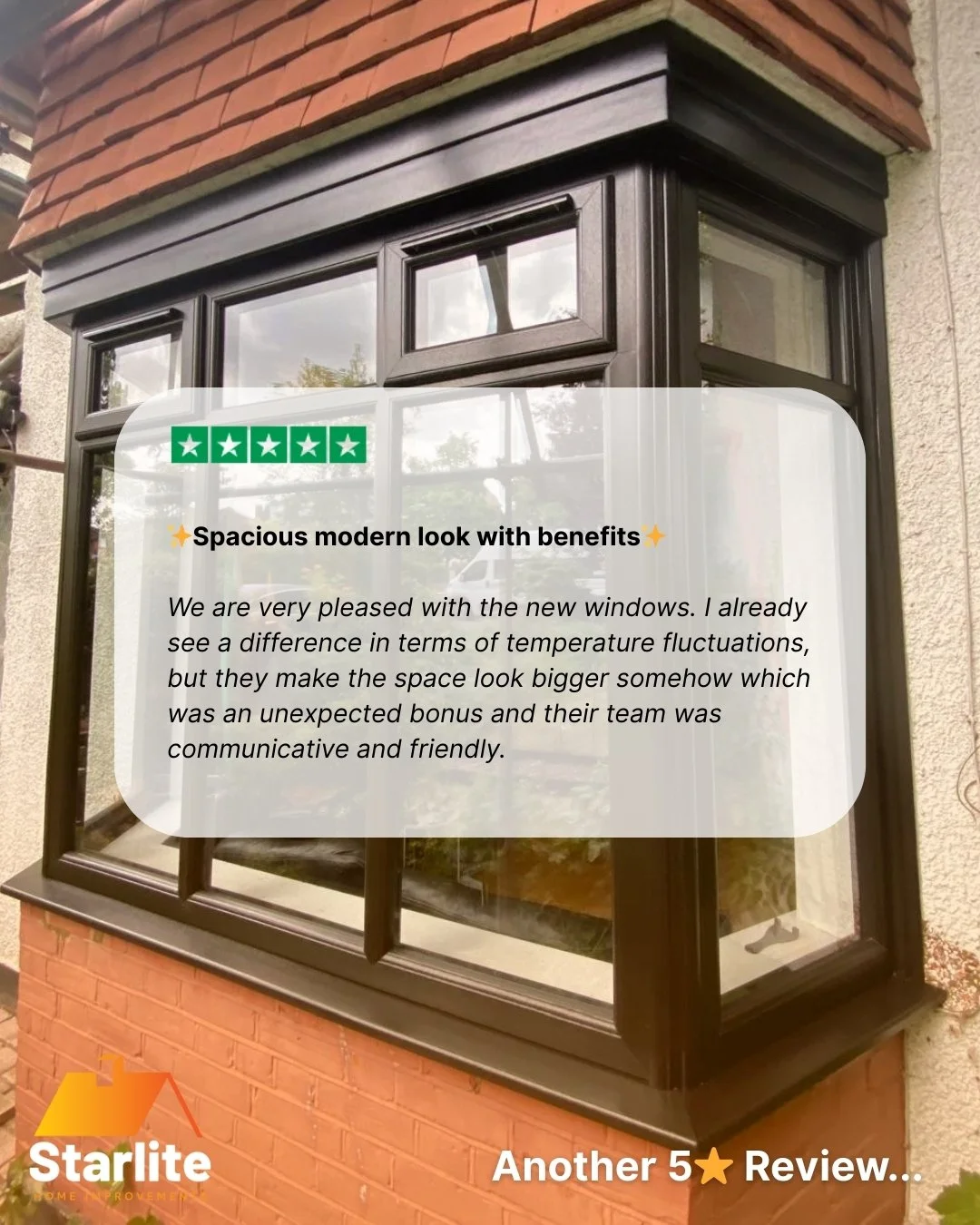 ⭐️⭐️⭐️⭐️⭐️
✨ &ldquo;Spacious modern look with benefits&rdquo; ✨

This customer in London SE12 was thrilled with their new bay windows &mdash; not only do they notice a difference in comfort and temperature, but the upgrade also makes the space feel b