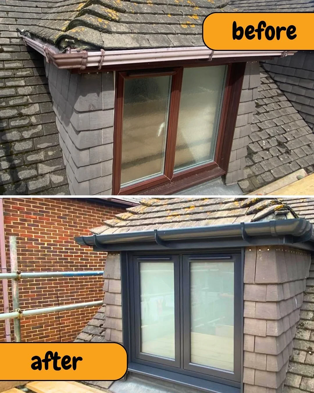 ✨ From faded to flawless &mdash; full home transformation in Sheppey 🏠🔧

We replaced every single thing:
🪟 Anthracite Grey Flush Casement Windows
🚪 Anthracite Grey Composite Front Door
🎯 Electric Aluminium Roller Garage Door
📏 Matching Fascia, 