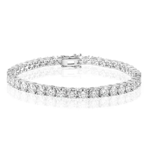 MØNARQ™ RHODIUM SILVER MOISSANITE TENNIS BRACELET