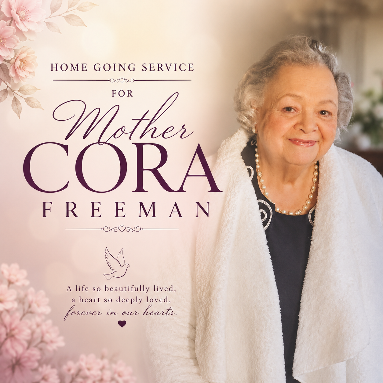 HOME GOING SERVICE MOTHER CORA FREEMAN