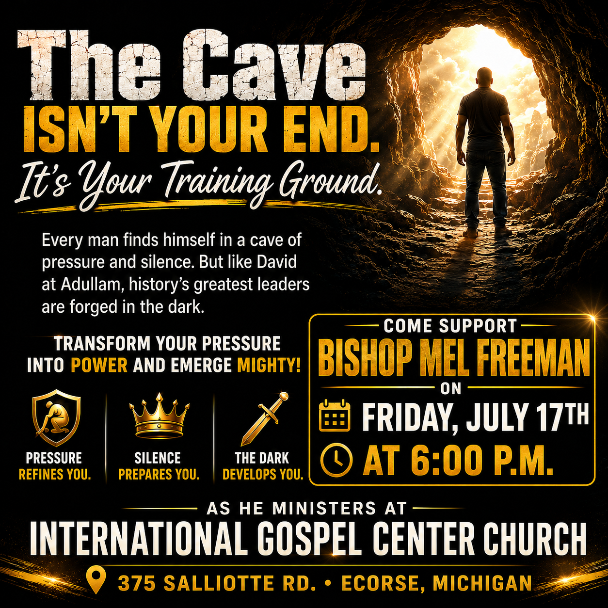 JOIN BISHOP MEL IN MICHIGAN