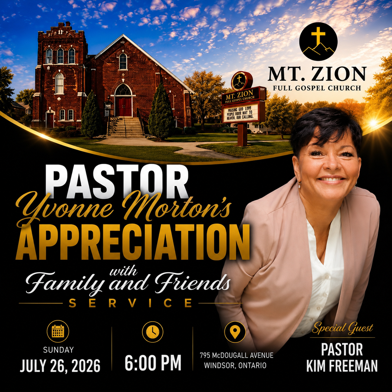 Pastor Appreciation Night- July 26th